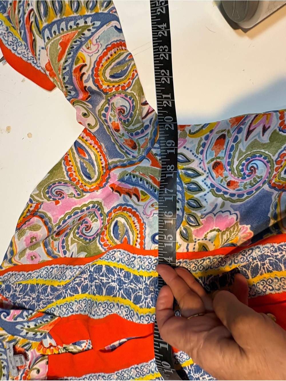 a Floral & Ivy Multicolor Paisley Print Tie-Waist Blouse small - Picture 14 of 14